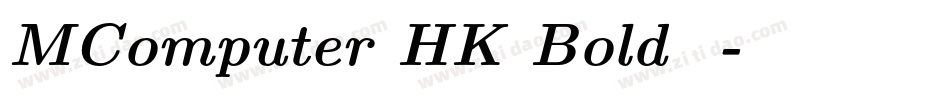 MComputer HK Bold转换器字体转换